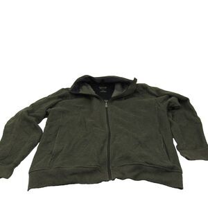 Arrow Mens Green Full-Zip Sueded-Fleece-Jacket. Size XL Cotton Blend